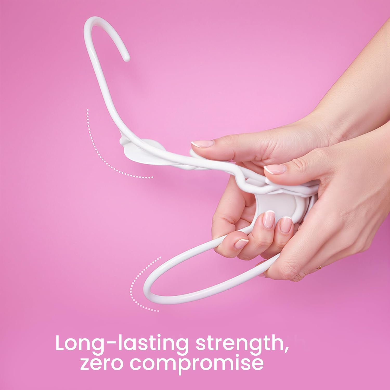 Utopia Home Plastic Hangers 50 Pack – Space Saving Clothes Hanger White | Durable & strong | Closet organizer & storage | Ideal for apartments. dorms & stocking stuffers - Image 4